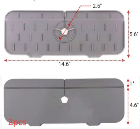 Kitchen Silicone  Faucet Absorbent Sink Mat