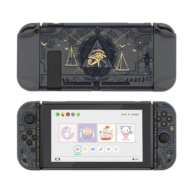 Swi Tch Protective Shell Black Hard Cover Back Grip Controller