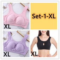 Plus Size Women Bra Ladies Cotton Quake-Proof Underwear Sleep