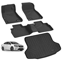 Floor Mat & Trunk Mat For 2020-2024 Nissan Sentra All-weather Anti-slip