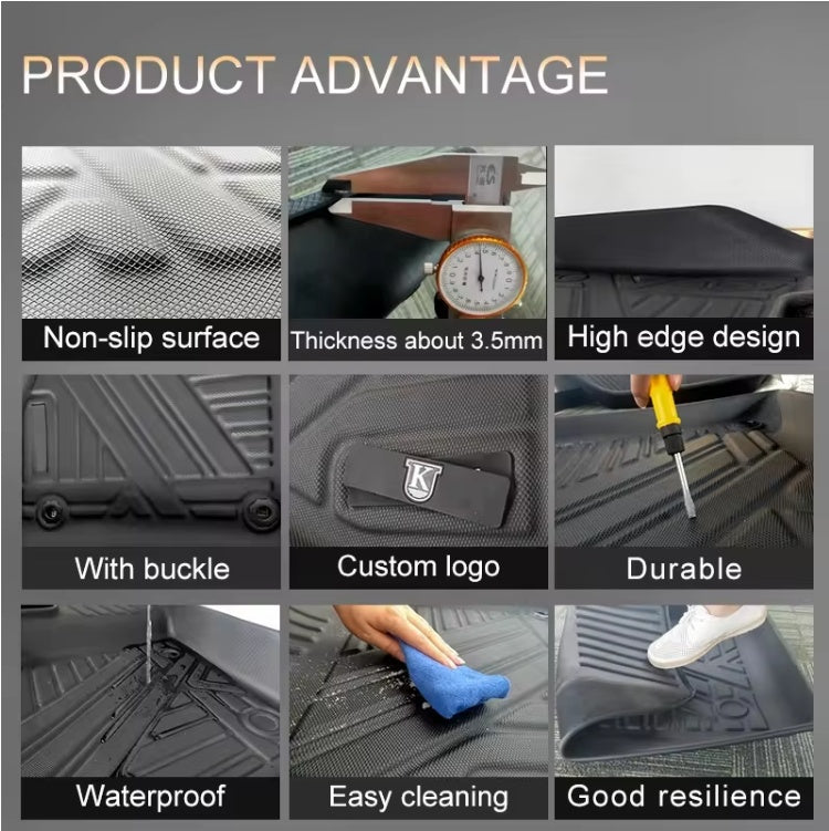 Floor Mats For 2021-2023 Ford Bronco 3D TPE All-Weather Floor