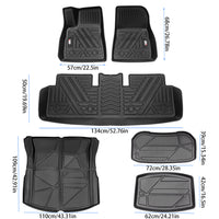 Floor Mat For Tesla Model 3 2023-2025 6 PCS