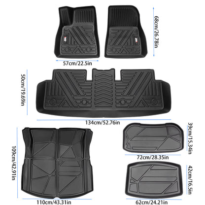 Floor Mat For Tesla Model 3 2023-2025 6 PCS