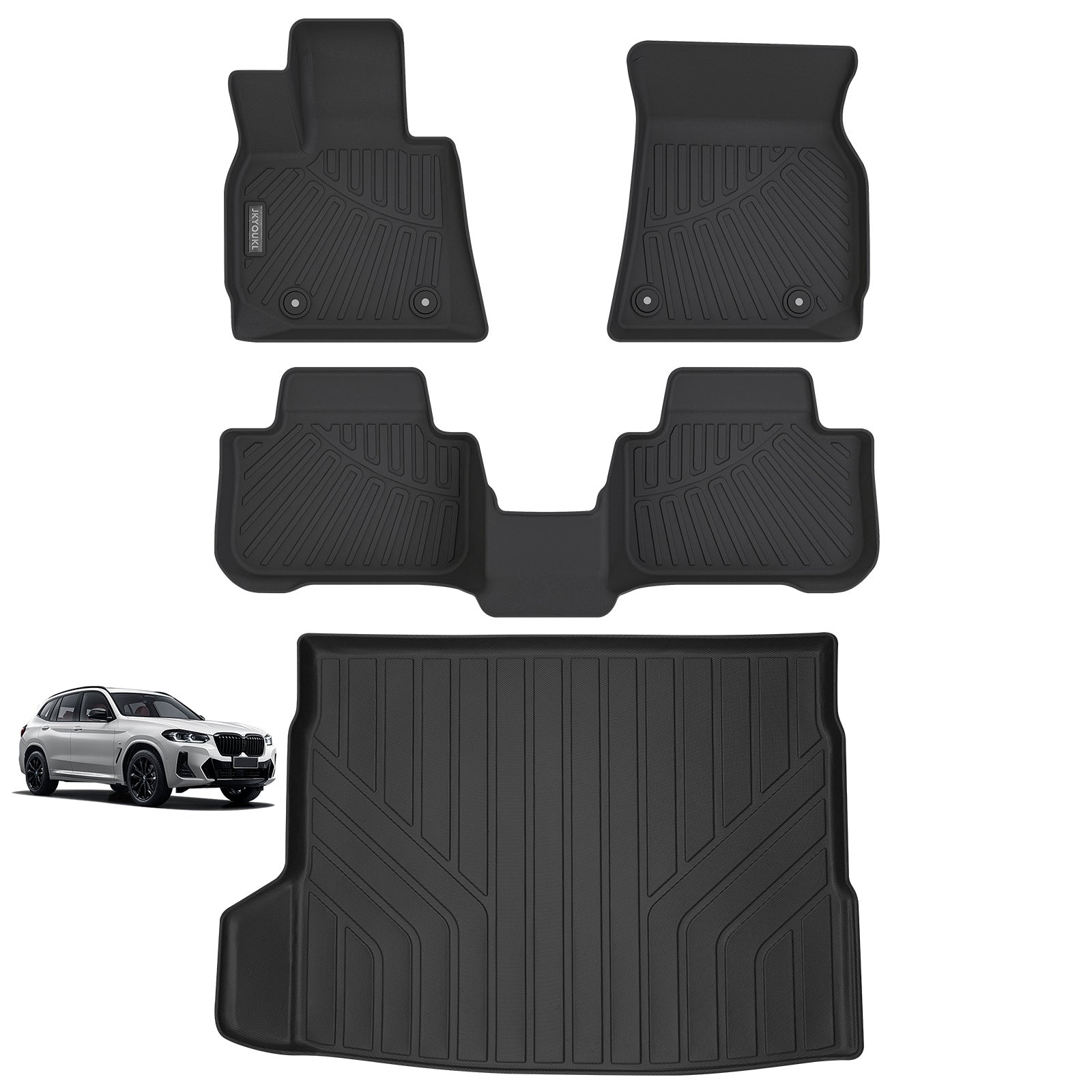 Floor Mats & Cargo Liners For 2025 BMW X3 All Weather 2 Row