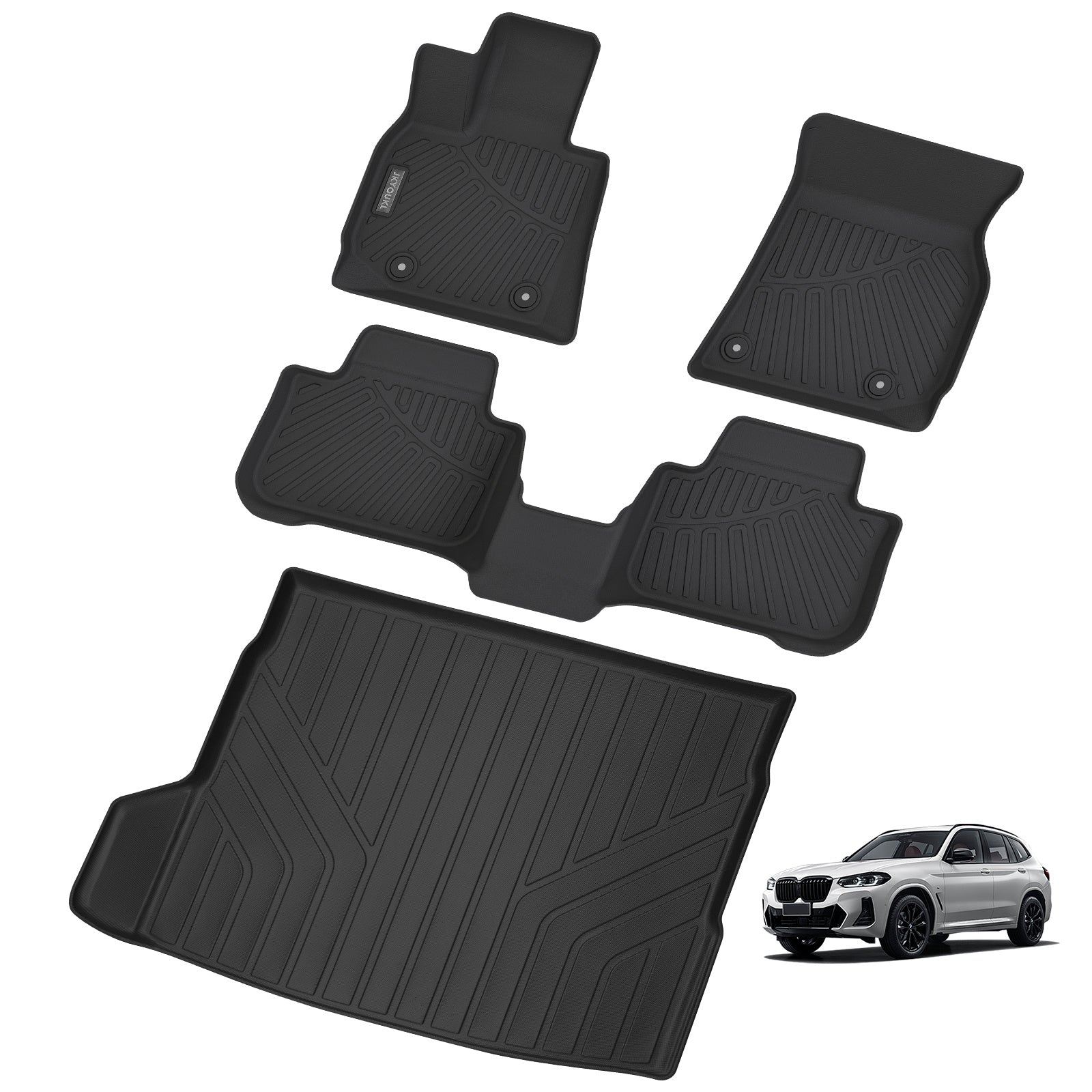 Floor Mats & Cargo Liners For 2025 BMW X3 All Weather 2 Row