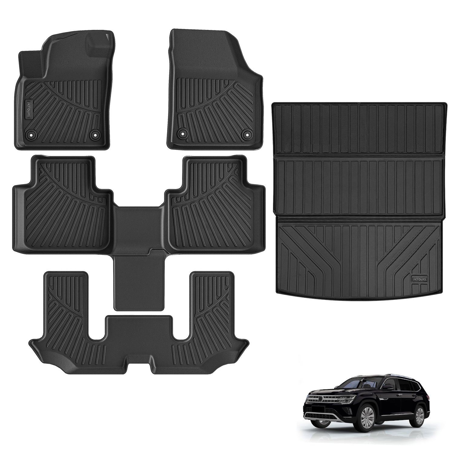 Floor Mats & Cargo Liners Compatible For Volkswagen Atlas 2018-2025