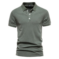 Lapel European And American Sports Men Twill Short Sleeve