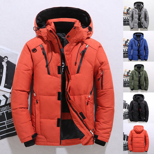 Outdoor Windproof Hooded Jacket Leisure Sports Coat Men