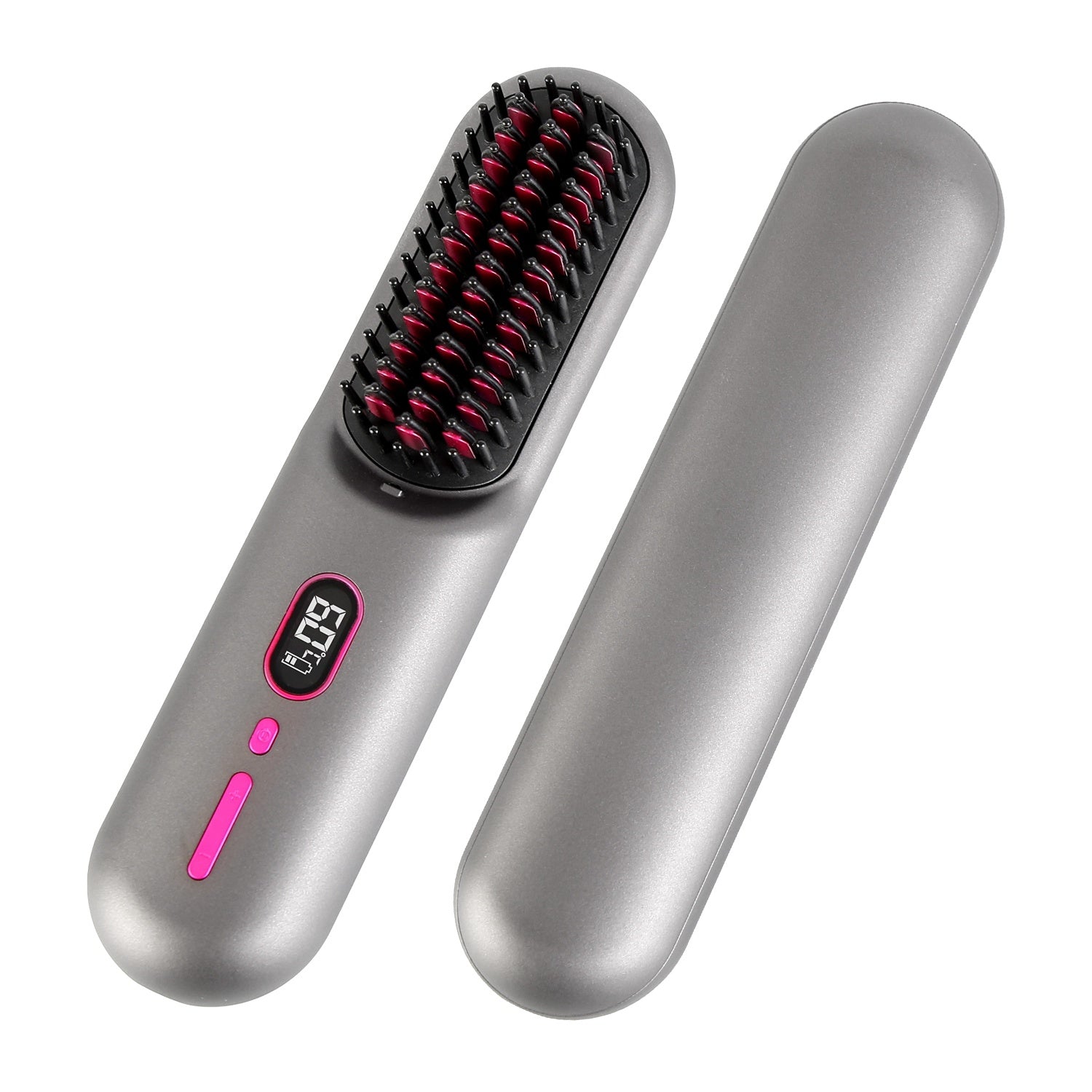 1Pc Cordless Negative Ion Hair Straightener Brush Rechargeable Mini Styling Comb