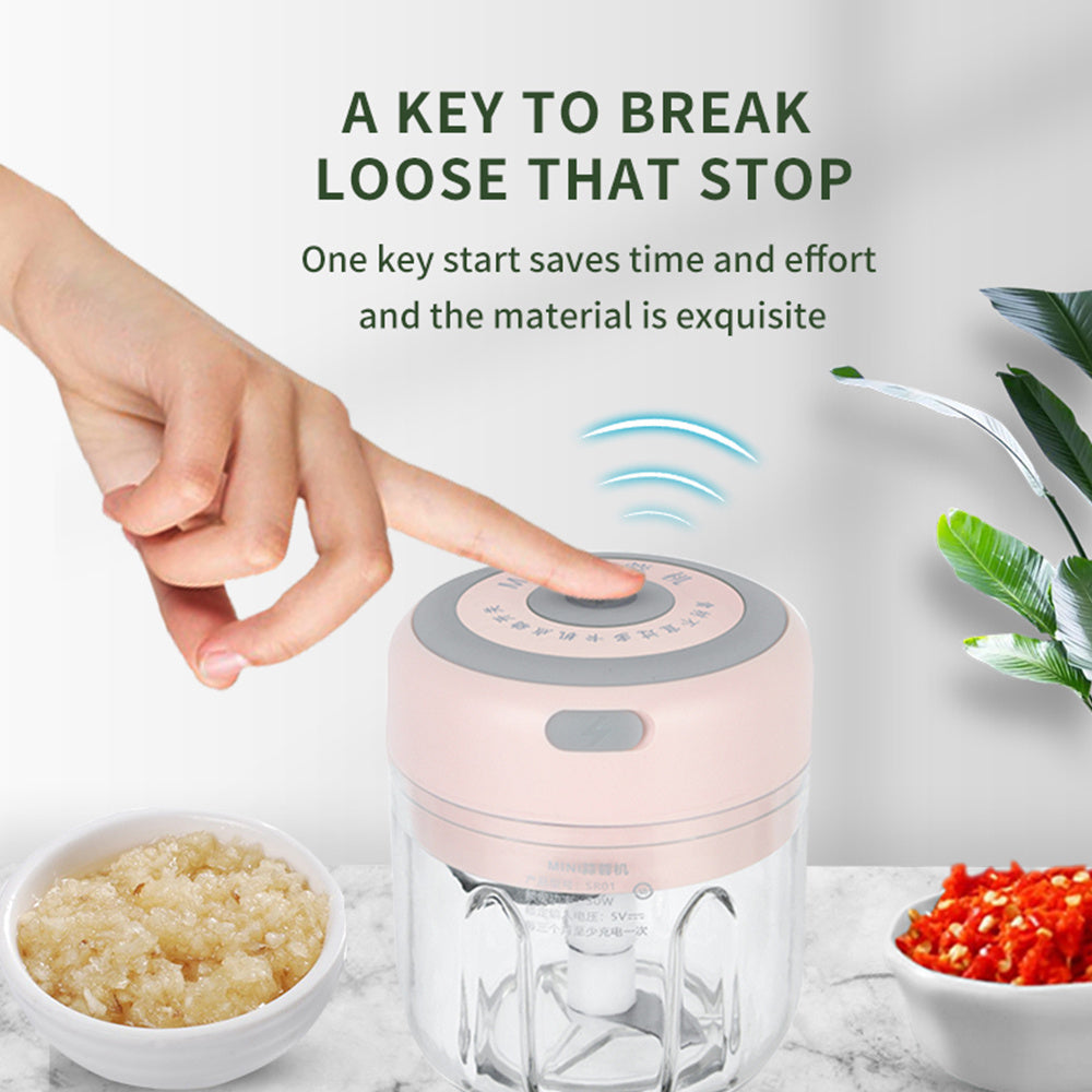 Electric Garlic Chopper USB Charging Ginger Masher Machine