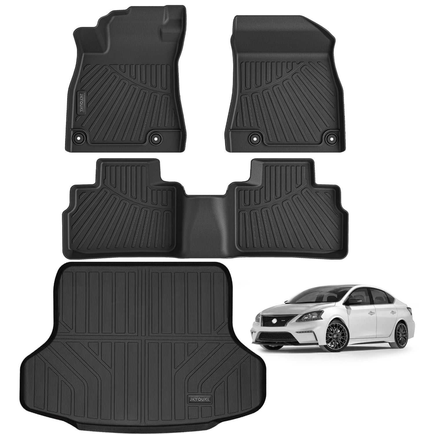 Floor Mat & Trunk Mat For 2020-2024 Nissan Sentra All-weather Anti-slip