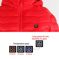 Heated Jacket Coat USB Electric Jacket Cotton Coat Heater