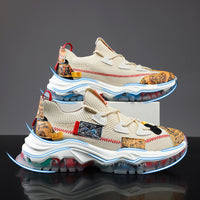 Flyknit Platform Dad Shoes Casual Sports for Men's