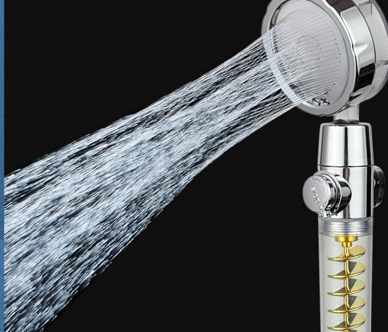 Small Waist Supercharged Shower Head Twin-turbo