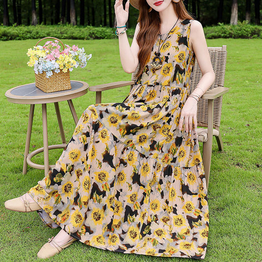 Summer Cotton Silk Dress Outer Wear