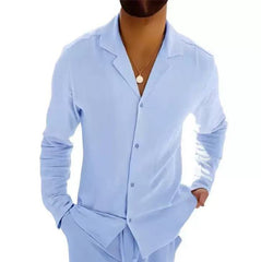 Men's Coat Button Cardigan Slim Lapel Sports Casual