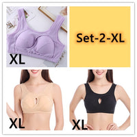 Plus Size Women Bra Ladies Cotton Quake-Proof Underwear Sleep