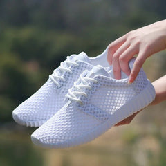 2020 New Mesh Women Flat Shoes Lightweight Women Sneakers Breathable Ladies Casual Shoes Chaussure Femme Calzado Mujer Plus Size - Chic Cart