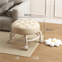 Multi-Functional Pulley Low Stool with Universal Wheels