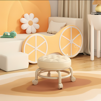 Multi-Functional Pulley Low Stool with Universal Wheels