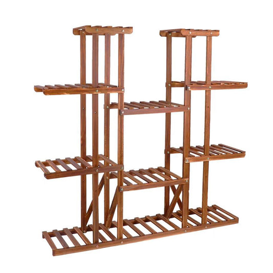 16 Potted Wood Flower Rack Plant Display Storage Shelves AMI Cart