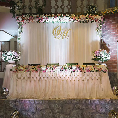 10ft White Pleated Decoration Wedding Photography Backdrop Curtain
