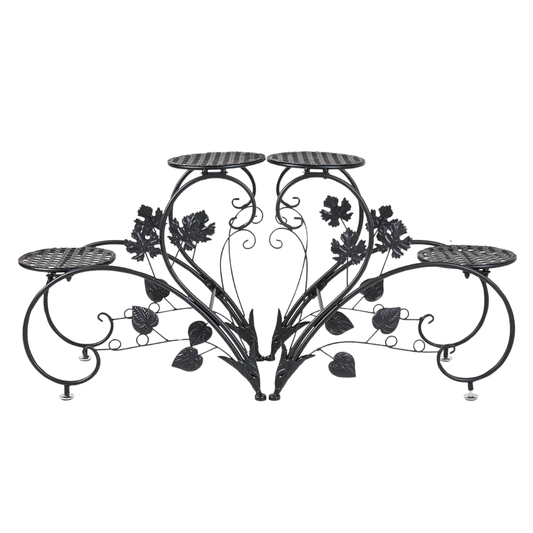2 PCS Heart-shape Metal Plant Stand Flower Pot AMI Cart