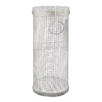 Wire Mesh Cylinder Grill Basket Portable Round Outdoor Camping Barbecue Rack