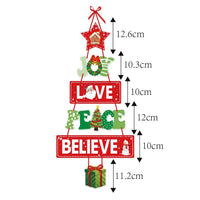 Christmas Porch Door Hanging Banner Christmas Paper Door Decorative Flags