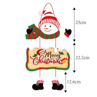 Christmas Porch Door Hanging Banner Christmas Paper Door Decorative Flags