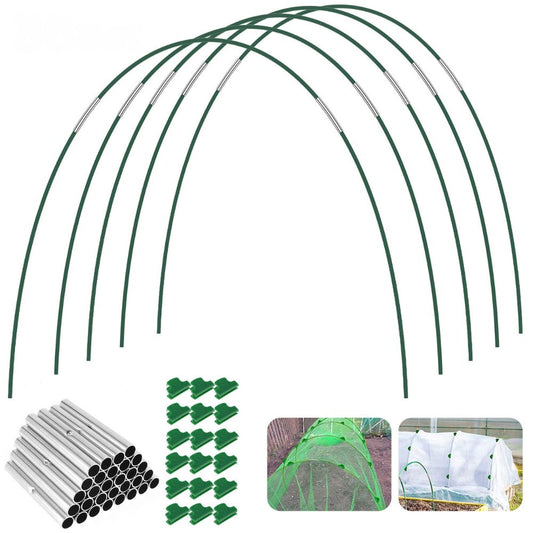 15/36Pcs Greenhouse Hoops Kit with Clips Durable Fiberglass Frame AMI Cart