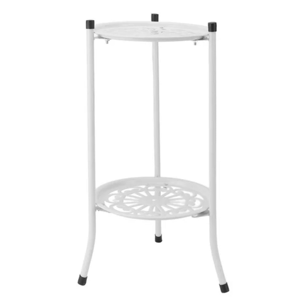 2 Tier Metal Plant Stand for Indoor and Outdoor Decoration AMI Cart