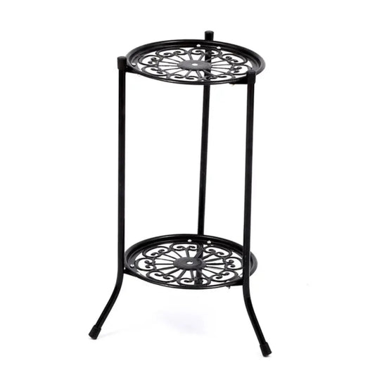 2 Tier Metal Plant Stand for Indoor and Outdoor Decoration AMI Cart