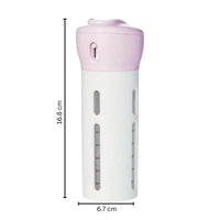 4 in 1 Portable Refillable Travel Liquid Dispenser Bottle for Shampoo Lotion and Perfume