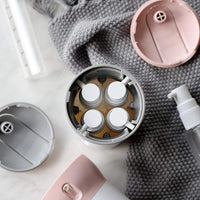 4 in 1 Portable Refillable Travel Liquid Dispenser Bottle for Shampoo Lotion and Perfume