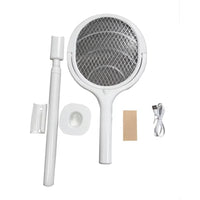 Angle Adjustable Bug Zapper Electric USB Rechargeable Mosquito Fly Bat Swatter