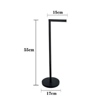Stainless Steel Floor Mounted Toilet Paper Holder with Single Pole