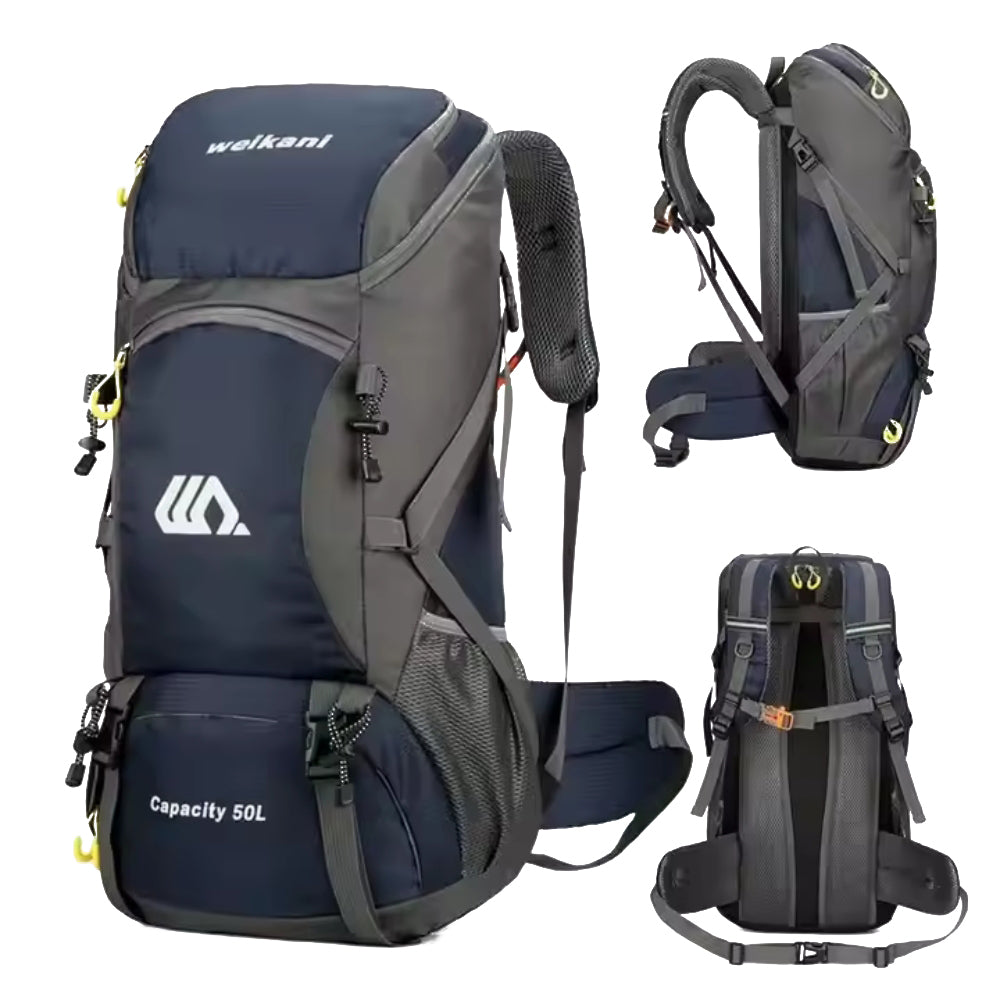 50L Travel Backpack Waterproof Hiking Camping Rucksack for Outdoor Sports
