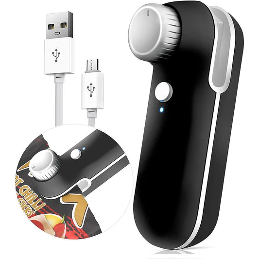 2 In 1 USB Rechargeable Snack Sealer Clip Bag Mini Heat Sealer