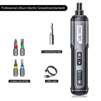 Cordless Rechargeable Electric Screwdriver Set Household Maintenance Repair