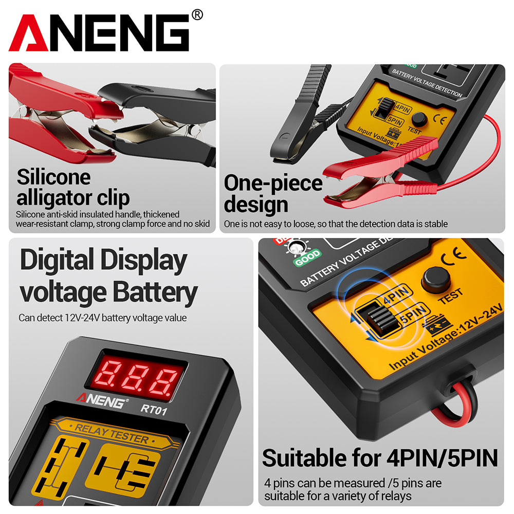 Automotive Car Battery Check LED Indicator Light Relay Diagnostic