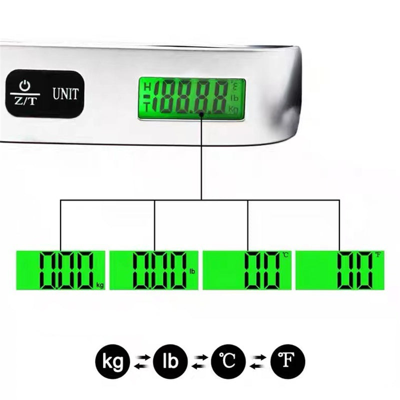 Portable Scale Digital LCD Display Luggage Hanging Weight Balance Tool