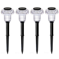 4Pcs Solar Pathway Lights Outdoor Vibrant LED Mushroom Garden Stake Lighting
