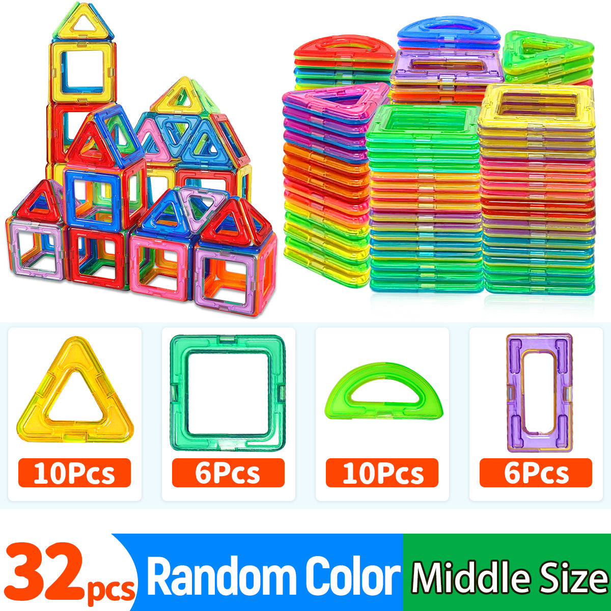 Magnetic Building Blocks DIY Magnets Toys