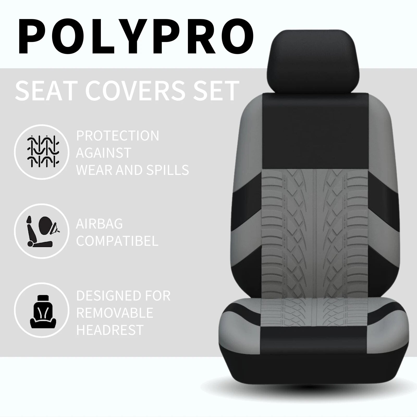 Car Universal Cloth Front Split Rear Bench Interior Covers