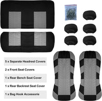 Car Universal Cloth Front Split Rear Bench Interior Covers