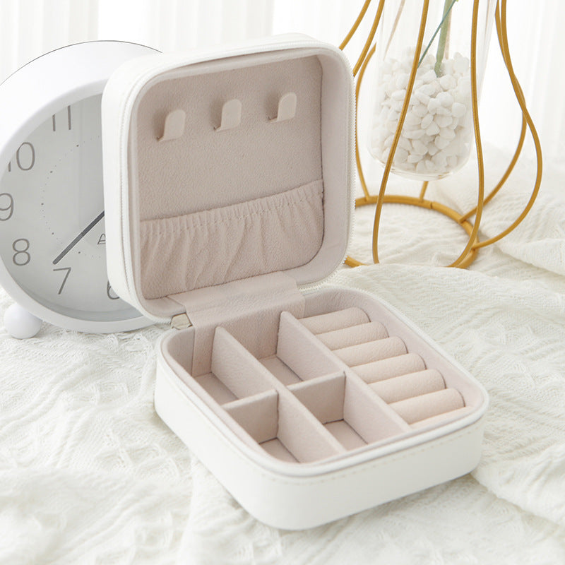 Single Layer Storage Box Ladies Travel Leather Jewelry Box