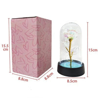 Eternal Rose LED Foil Flower Valentines Day Gift for Girlfriend