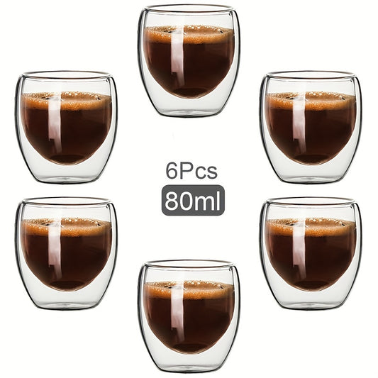 Heat Insulation Transparent Double Wall Glass Cup
