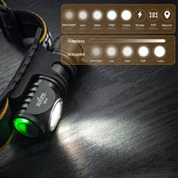 Rechargeable Mini Headlamp 1100LM LH351D 90CRI Angle Flashlight